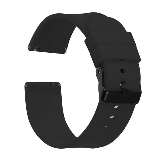 Omax Black Silicone Smart Watch Replacement Band Universal Strap Compatible with All Brands Watch FSS02