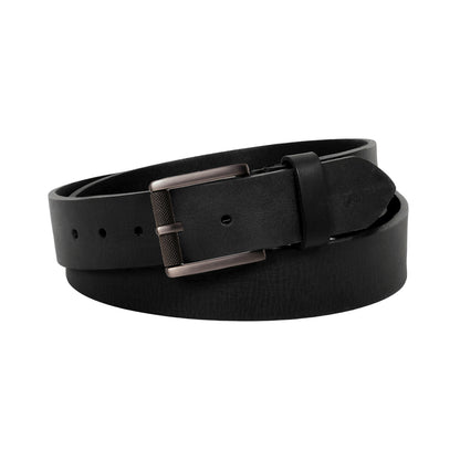 Omax Black Glossy Genuine Leather Premium Belts for men BLTBTL020