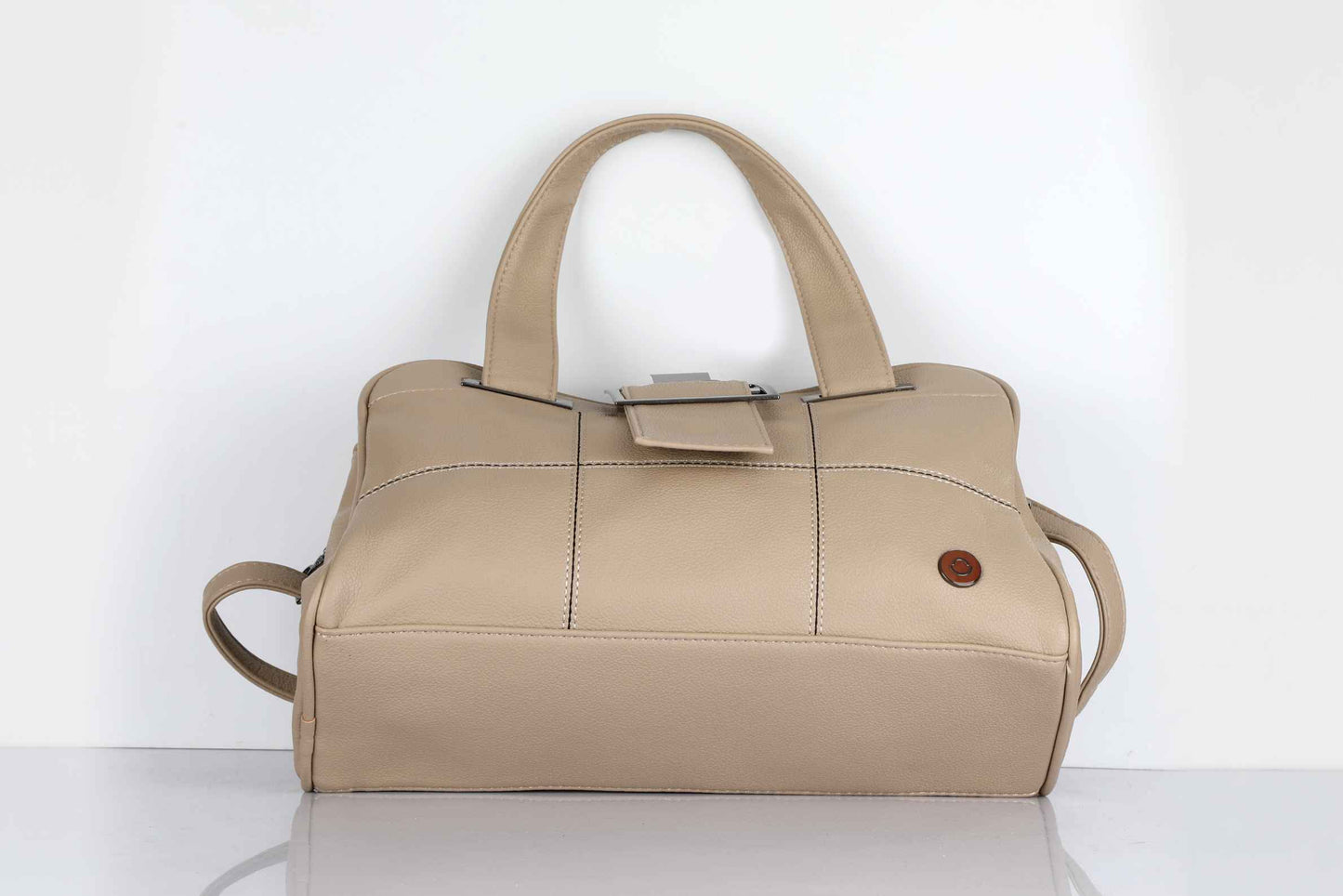 Beige Handbag for Women – OMAX F01 PU Leather Shoulder & Sling Bag - detail view 5