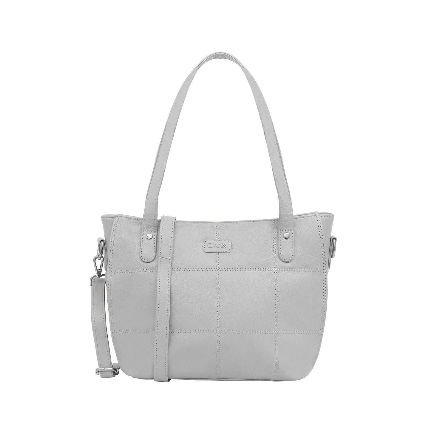 Omax White Genuine Leather Handbag Bag