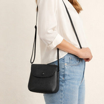 Black Tote Bag for Women with Mini Sling Pouch – OMAX OMB-404 Office Handbag - back view