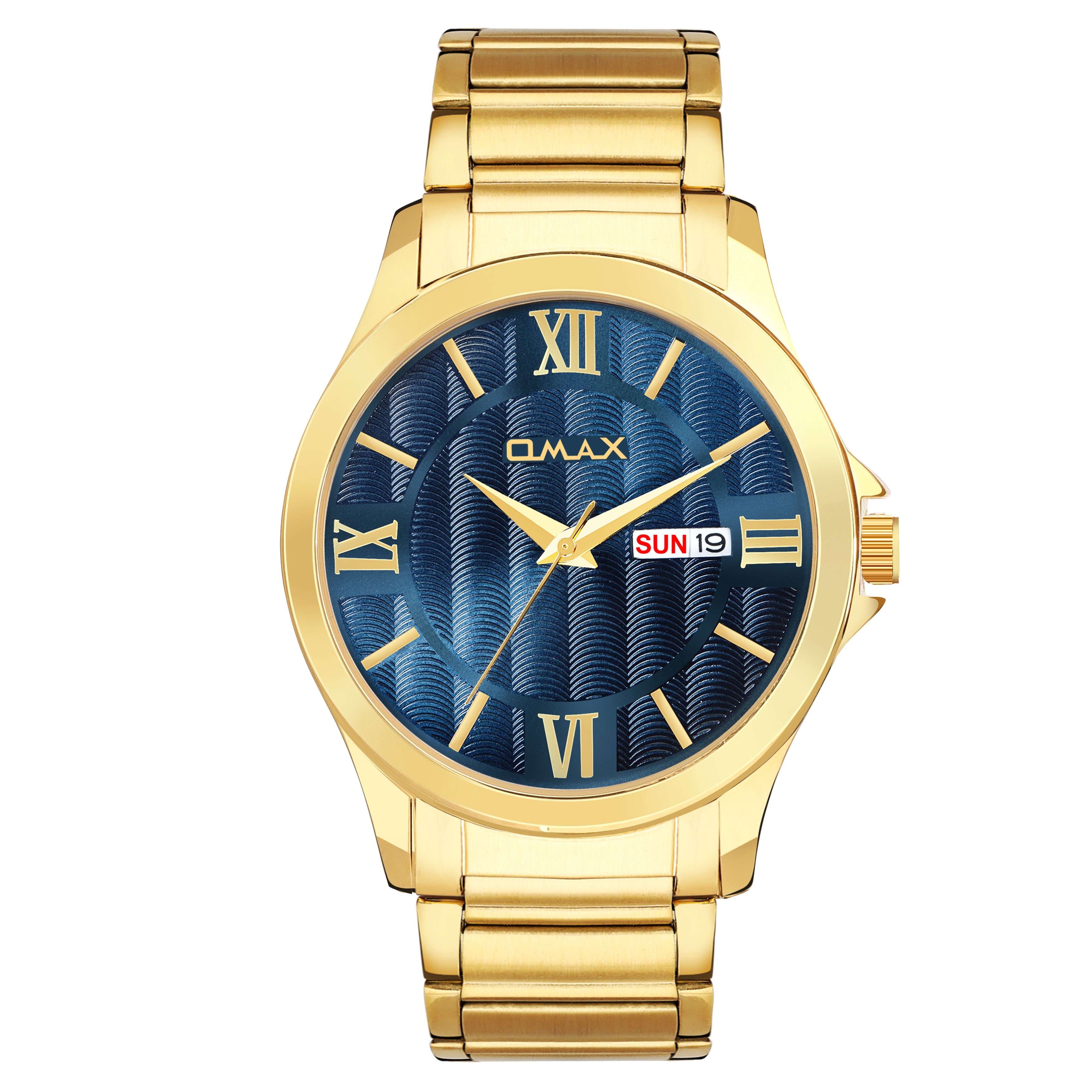 Buy Omax Dome Series Blue Leather Analog Watch For Men DCD001R44I Online in  UAE | Sharaf DG