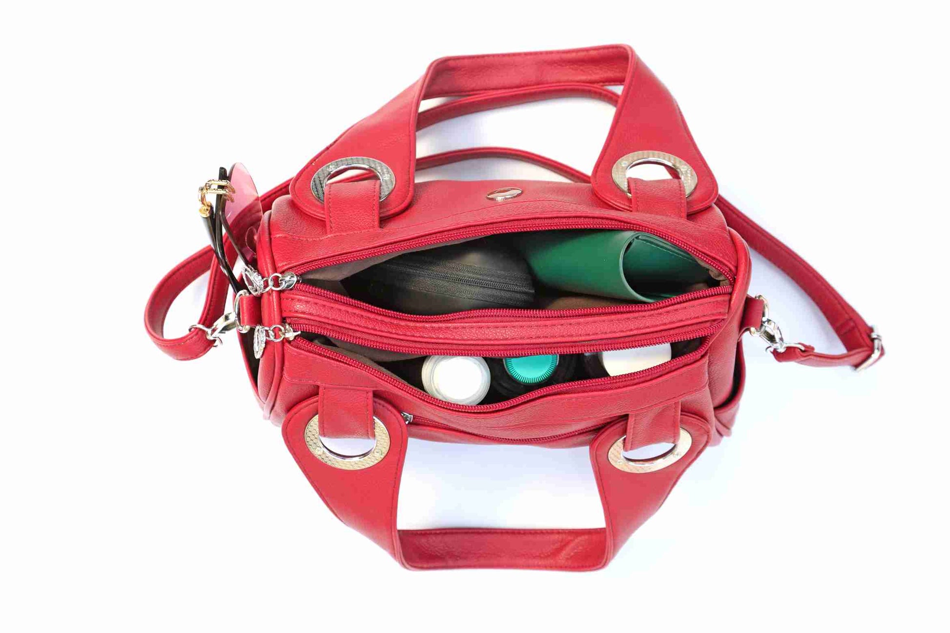 Omax S01 Red Bag – Interior and Compartment View