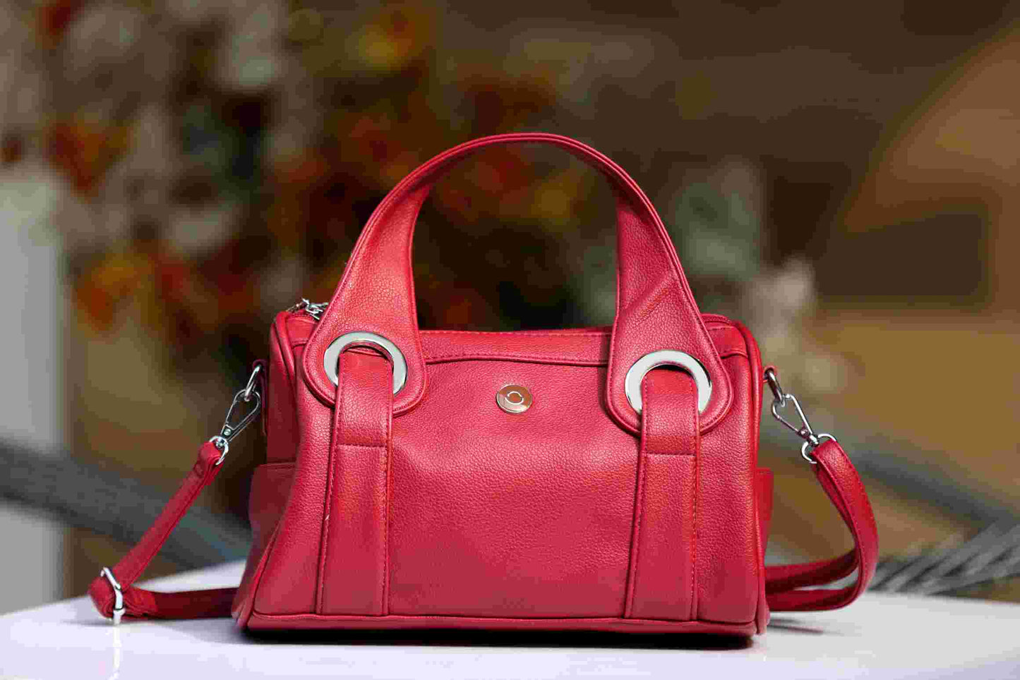 Omax S01 Red Sling Bag for Women – Side View