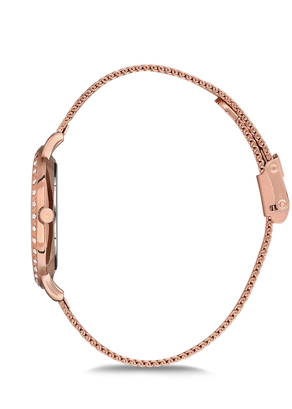 OMAX Women's Analog Rose Gold Dial Watch with Elegant Rose Gold Bracelet Strap - Stylish and Timeless- SPM02R58I