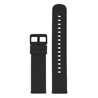 Omax Black Twill Design Silicone Smart Watch Replacement Band Universal Strap Compatible with All Brands Watch FSS06