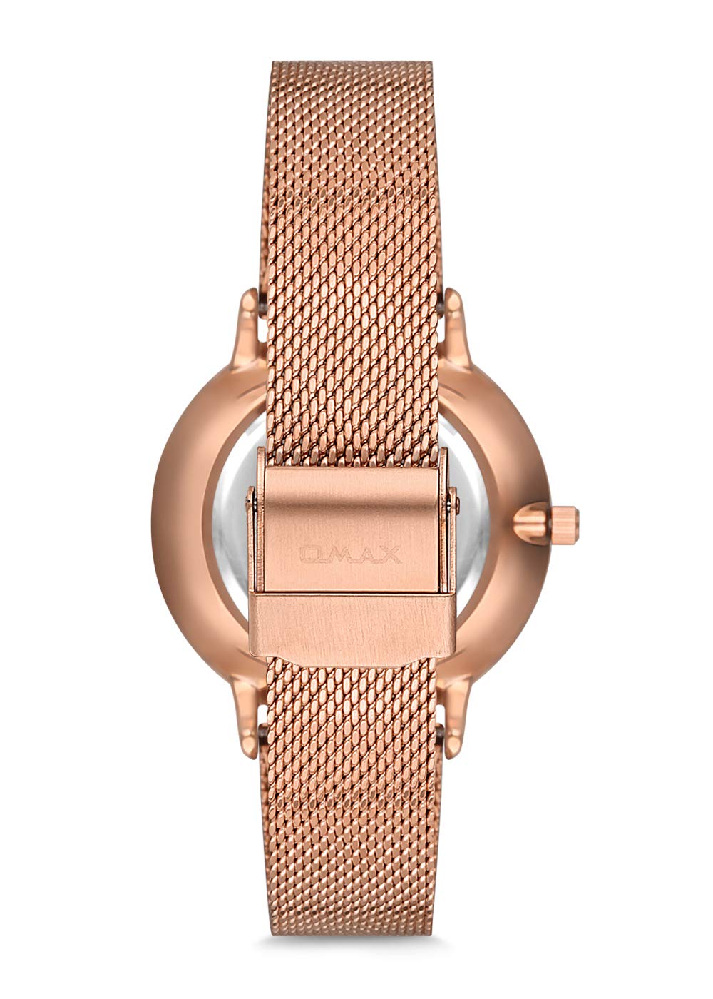 OMAX Women's Analog Rose Gold Dial Watch with Elegant Rose Gold Bracelet Strap - Stylish and Timeless- SPM02R58I
