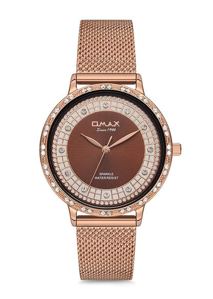 OMAX Analog Brown Dial Women Watch - SPM01R58I