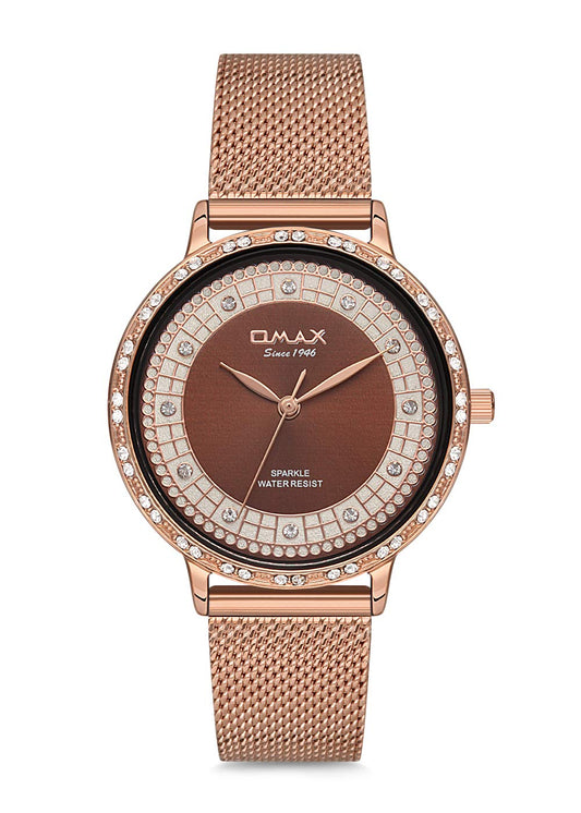OMAX Analog Brown Dial Women Watch - SPM01R58I
