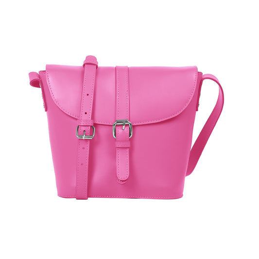 Omax Pink Color Genuine Leather Mini Sling Handbag for Women FL54