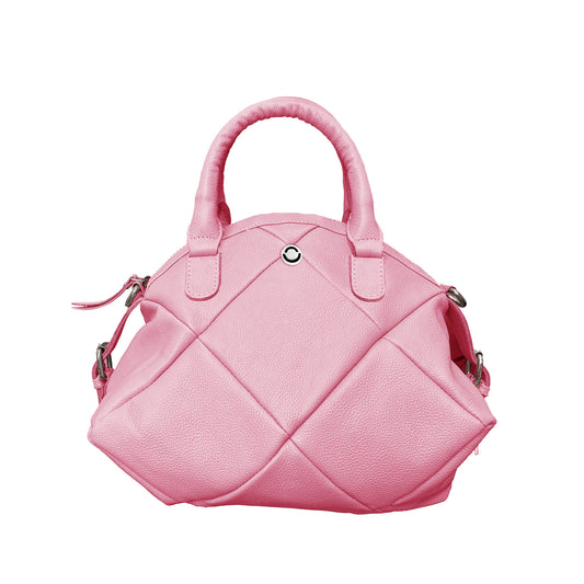 Omax Pink Full Grain Genuine Leather Unique Football Style Handbag for Women LTHRL1