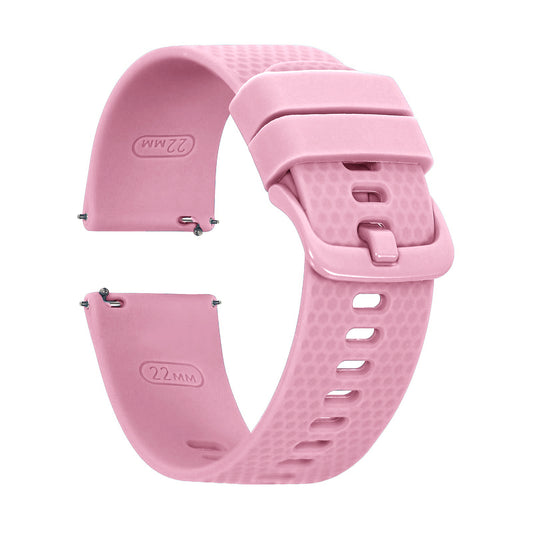 Omax Pink Silicone Smart Watch Replacement Band Universal Strap Compatible with All Brands Watch FSS08