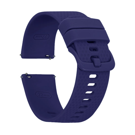 Omax Blue Silicone Smart Watch Replacement Band Universal Strap Compatible with All Brands Watch FSS08