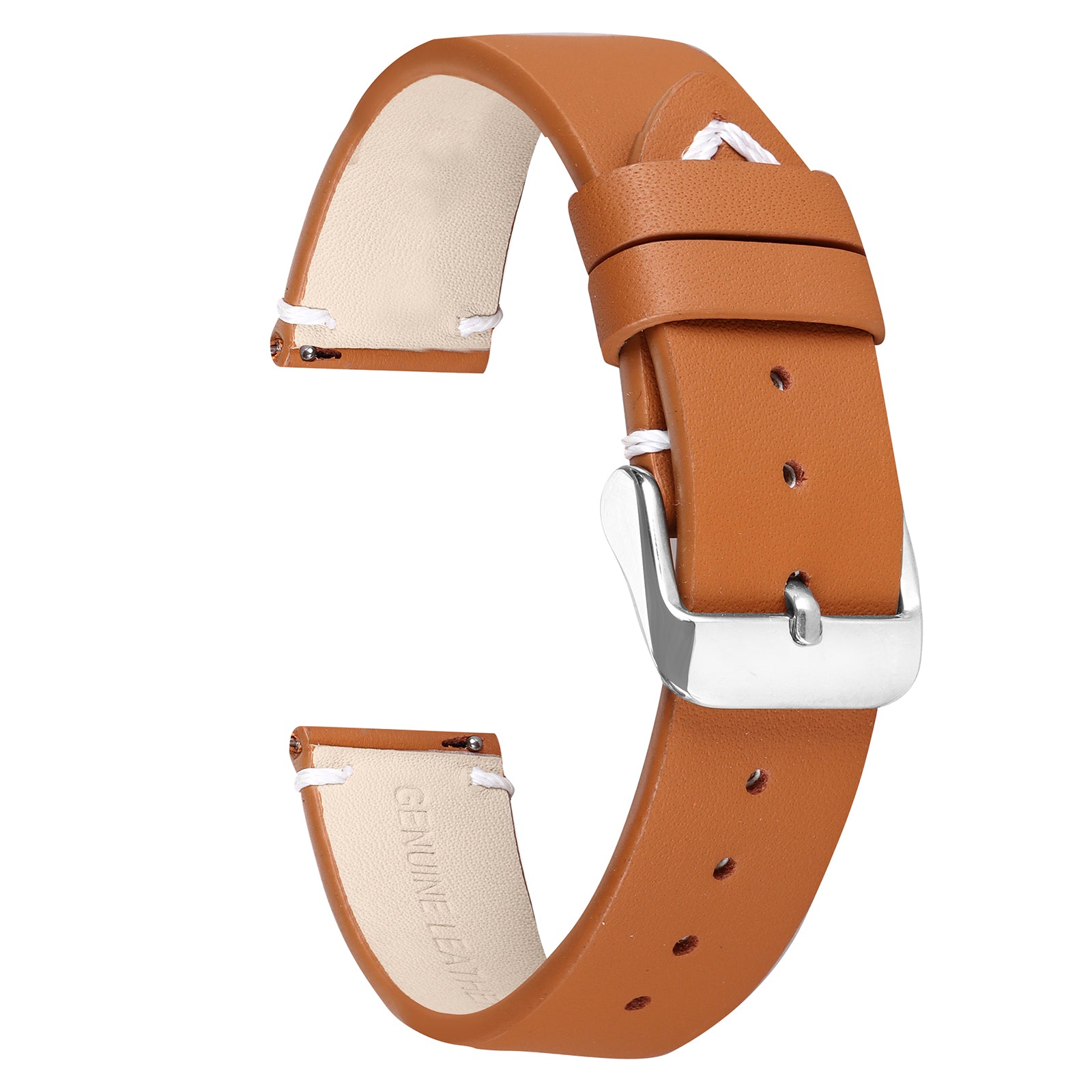 Leather Watch Strap Leather English Tan Watch Band - Coffee Brown on sale Color