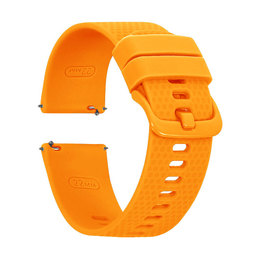 Omax Orange Silicone Smart Watch Replacement Band Universal Strap Compatible with All Brands Watch FSS08