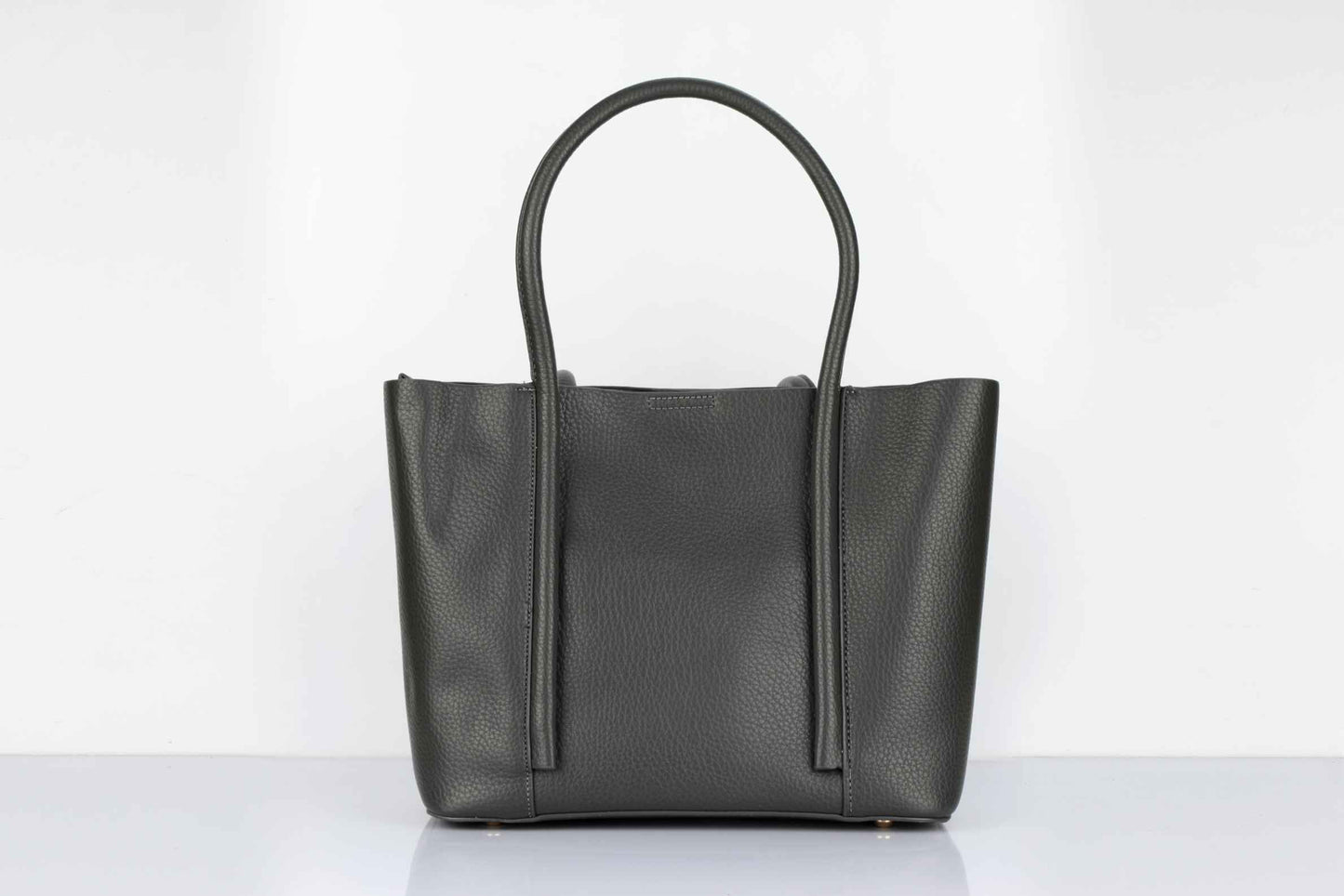Black Handbag for Women with Matching Pouch – OMAX OMB-403 PU Leather Tote Bag - detail view 2