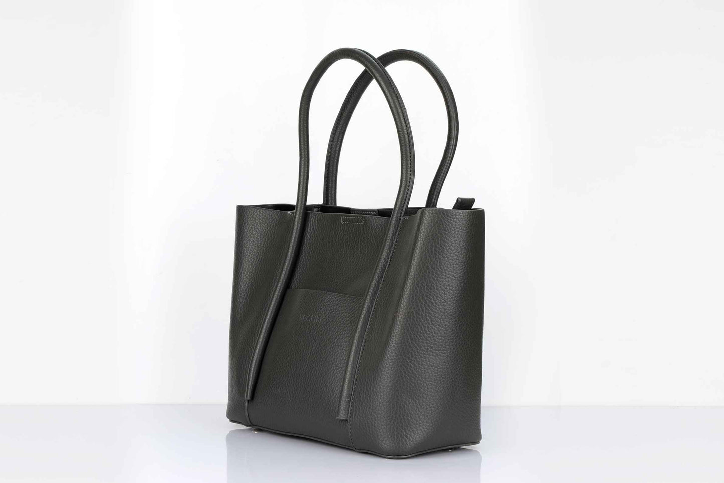 Black Handbag for Women with Matching Pouch – OMAX OMB-403 PU Leather Tote Bag - detail view 6