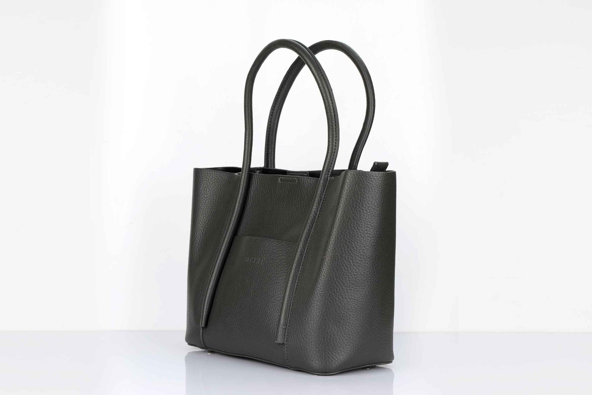 Black Handbag for Women with Matching Pouch – OMAX OMB-403 PU Leather Tote Bag - detail view 6