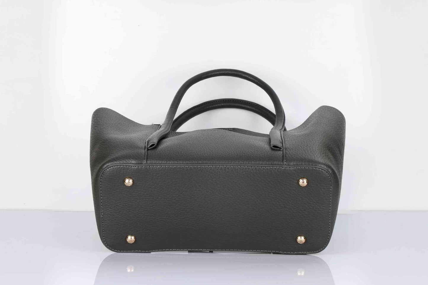 Black Handbag for Women with Matching Pouch – OMAX OMB-403 PU Leather Tote Bag - detail view 3