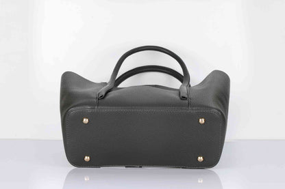 Black Handbag for Women with Matching Pouch – OMAX OMB-403 PU Leather Tote Bag - detail view 3