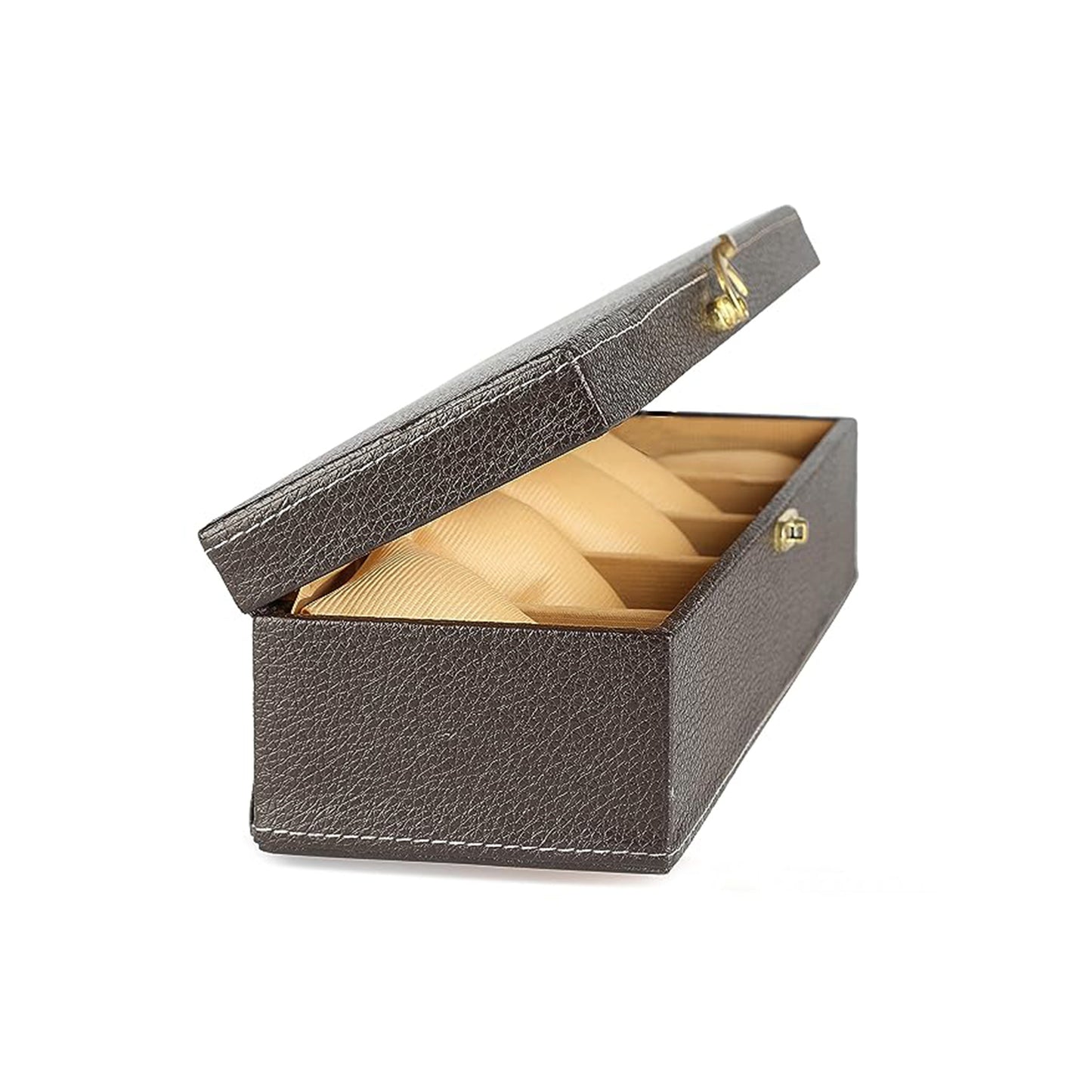 Omax 5-Slot Vegan Leather Wooden Watch Box – Compact & Gift Ready | CSK013
