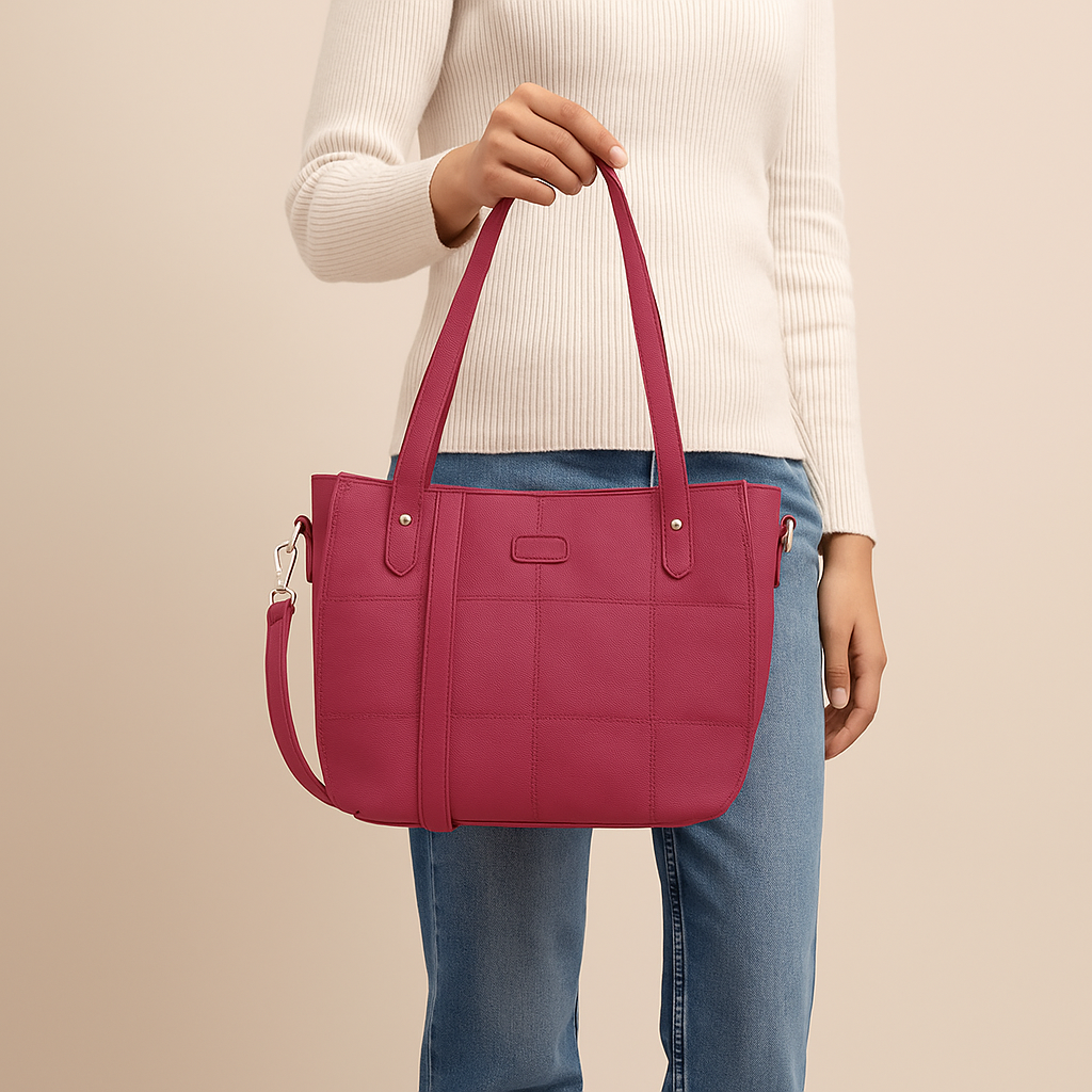 Omax Maroon Genuine Leather Handbag Bag LTHRL06