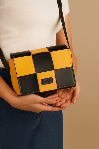 OMAX Real Leather Mini Cross body handbag for Women- FL49