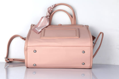 Omax FL536 Blush Pink Shoulder Bag – Top View with Zip Detail
