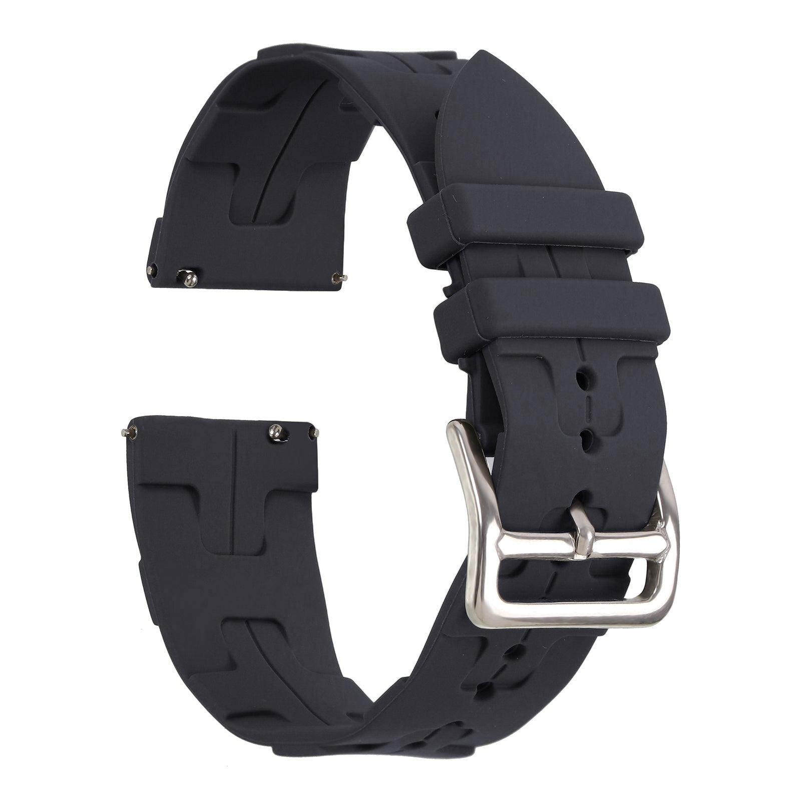 Buy Omax Black Silicone Smart Watch Strap Compatible with All Brands Watch