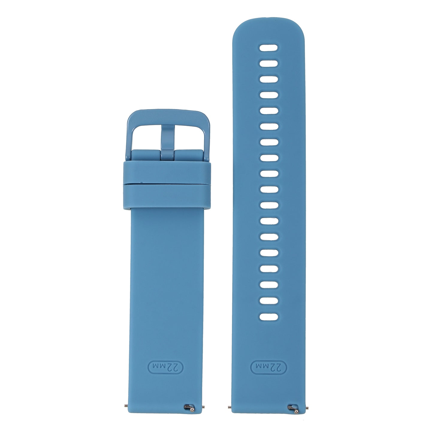 Omax 22MM Sky Blue Color Herringbone textured, Ribbed Premium Grade, super flexible and smooth silicon watch strap and band compatible with All smart, digital and analog watches FSS05-SB-22-SB