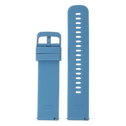 Omax 22MM Sky Blue Color Herringbone textured, Ribbed Premium Grade, super flexible and smooth silicon watch strap and band compatible with All smart, digital and analog watches FSS05-SB-22-SB