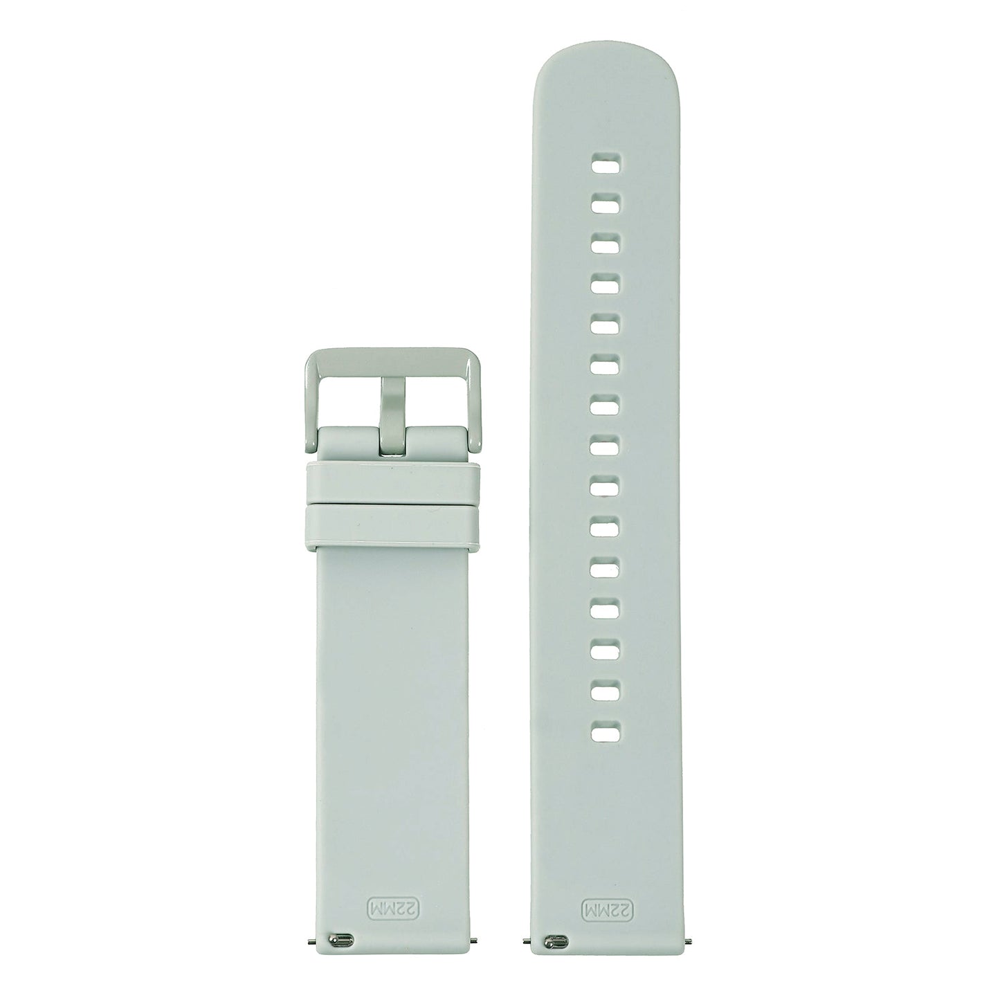 Omax 22 MM Sea Green Color Textured, Ribbed Premium Grade, super flexible and smooth silicon watch strap and band compatible with All smart, digital and analog watches FSS06-SGN-22-SGN