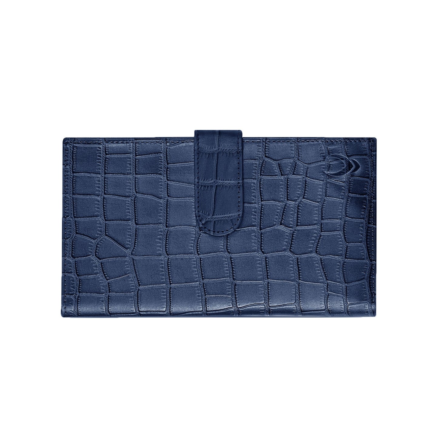 Boshek Blue Croco Leather Womens Clutch - FWL101