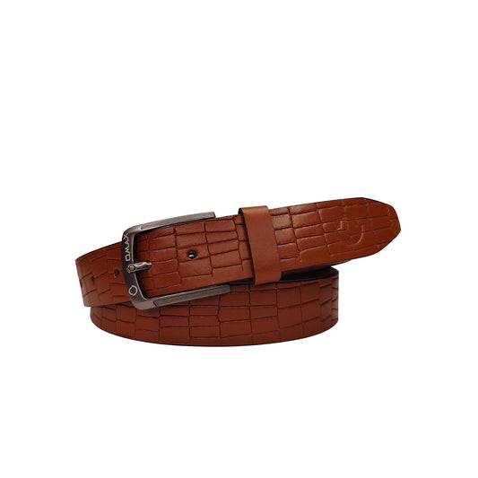 Omax Tan  Genuine Leather Premium Braided  Belts for men BLTBTL027
