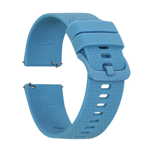 Omax Blue Silicone Smart Watch Replacement Band Universal Strap Compatible with All Brands Watch FSS08