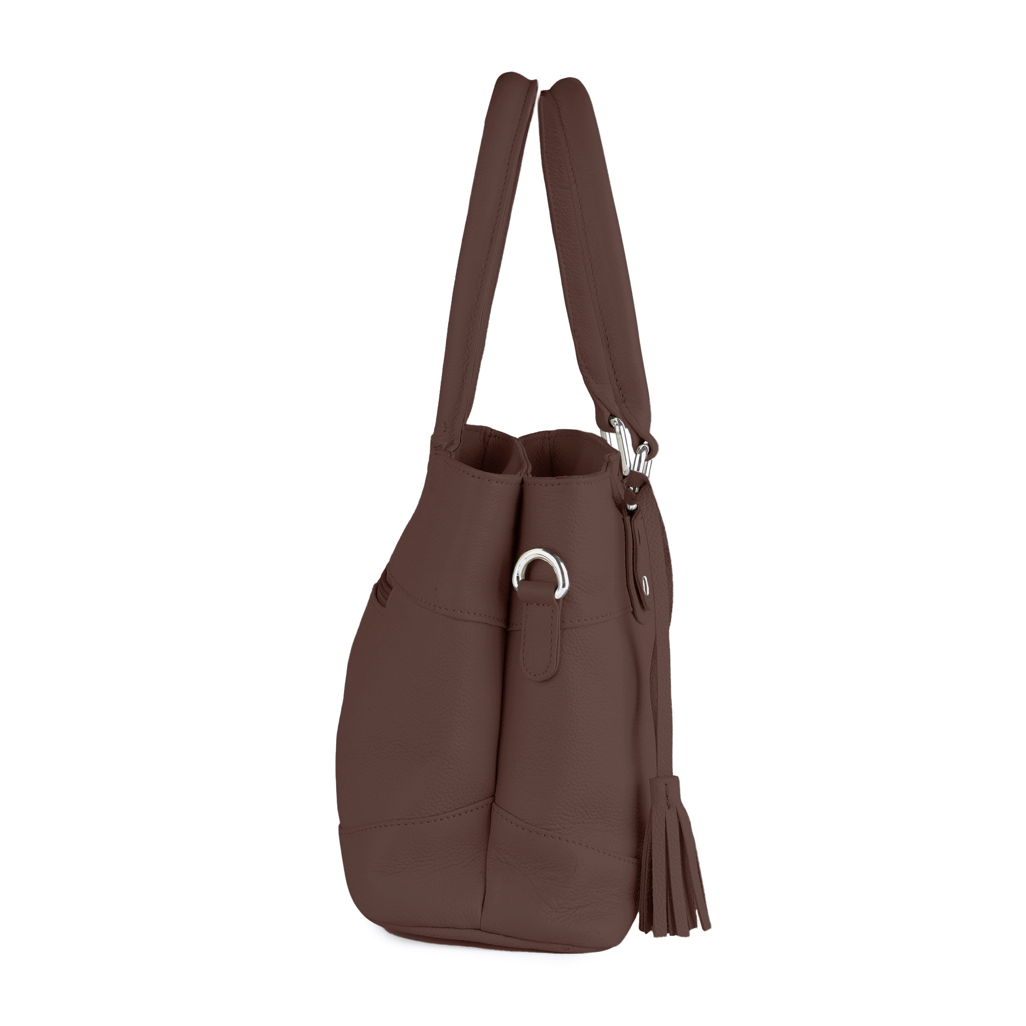 Red Soft Genuine Leather Tote Bag Simply Large Shoulder Shopper Bag |  Baginning