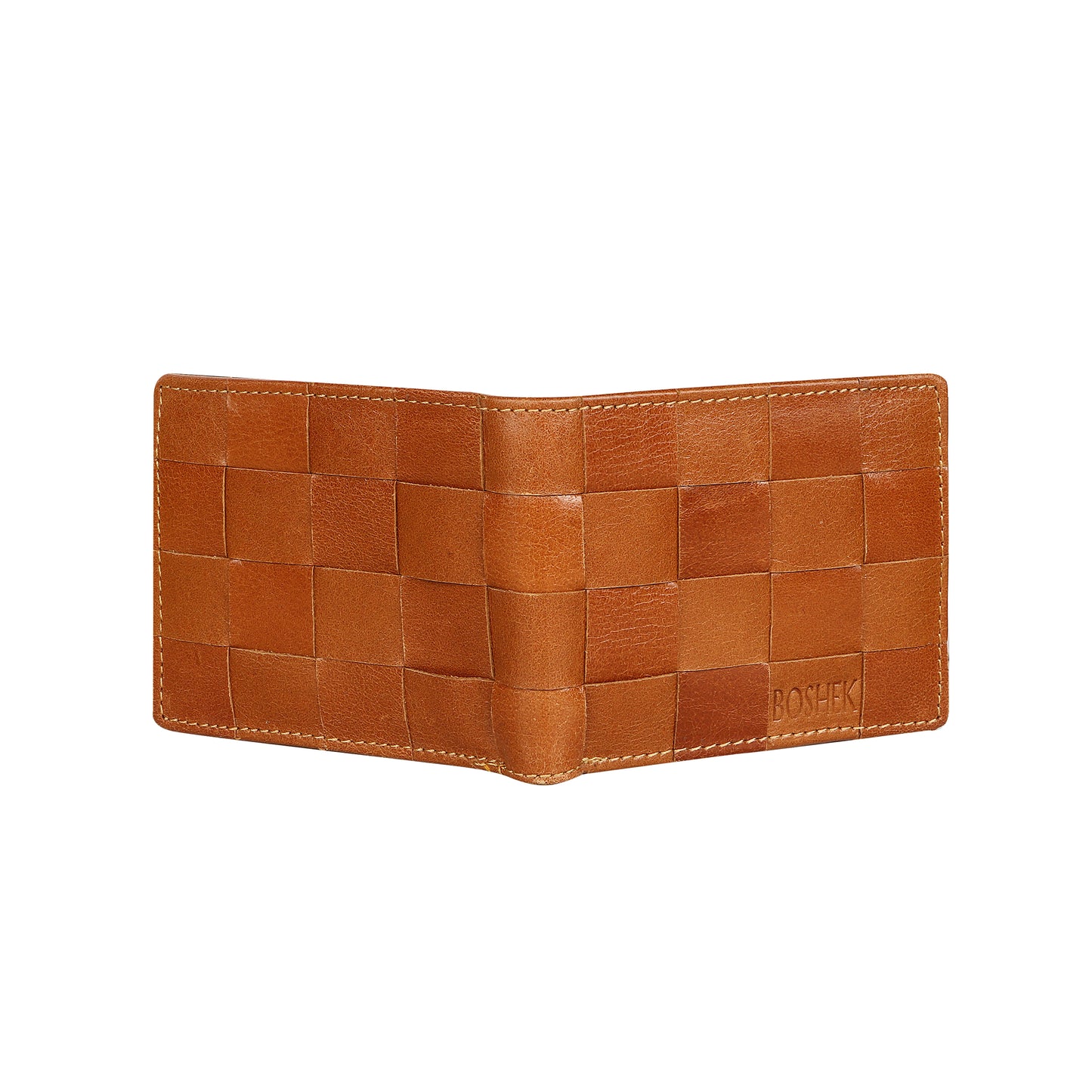 OMAX Tan Genuine Leather Mens Wallet with Free Rakhi for Brother RBFW246