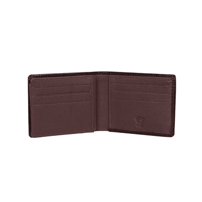 BOSHEK Brown Croco Effect Stylish Slim Geniune Leather Mens Wallet BW30