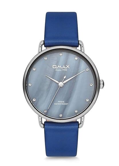 Omax Analog Blue Dial Women’s Watch with Gold Index - PM001P44I