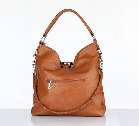 Brown Vegan Leather Handbag for Women – OMAX OMB-402 Shoulder & Sling Bag