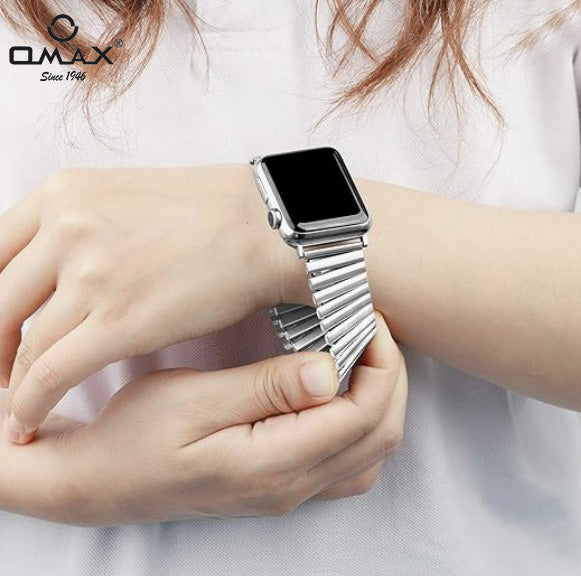 Omax 20mm Stainless Steel Watch Band Elastic Stretch Metal Watchbands,unisex-FMS121