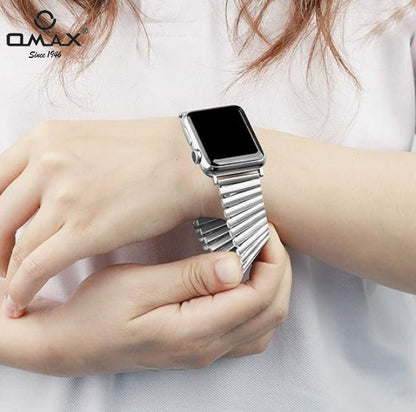 Omax 20mm Stainless Steel Watch Band Elastic Stretch Metal Watchbands,unisex-FMS121
