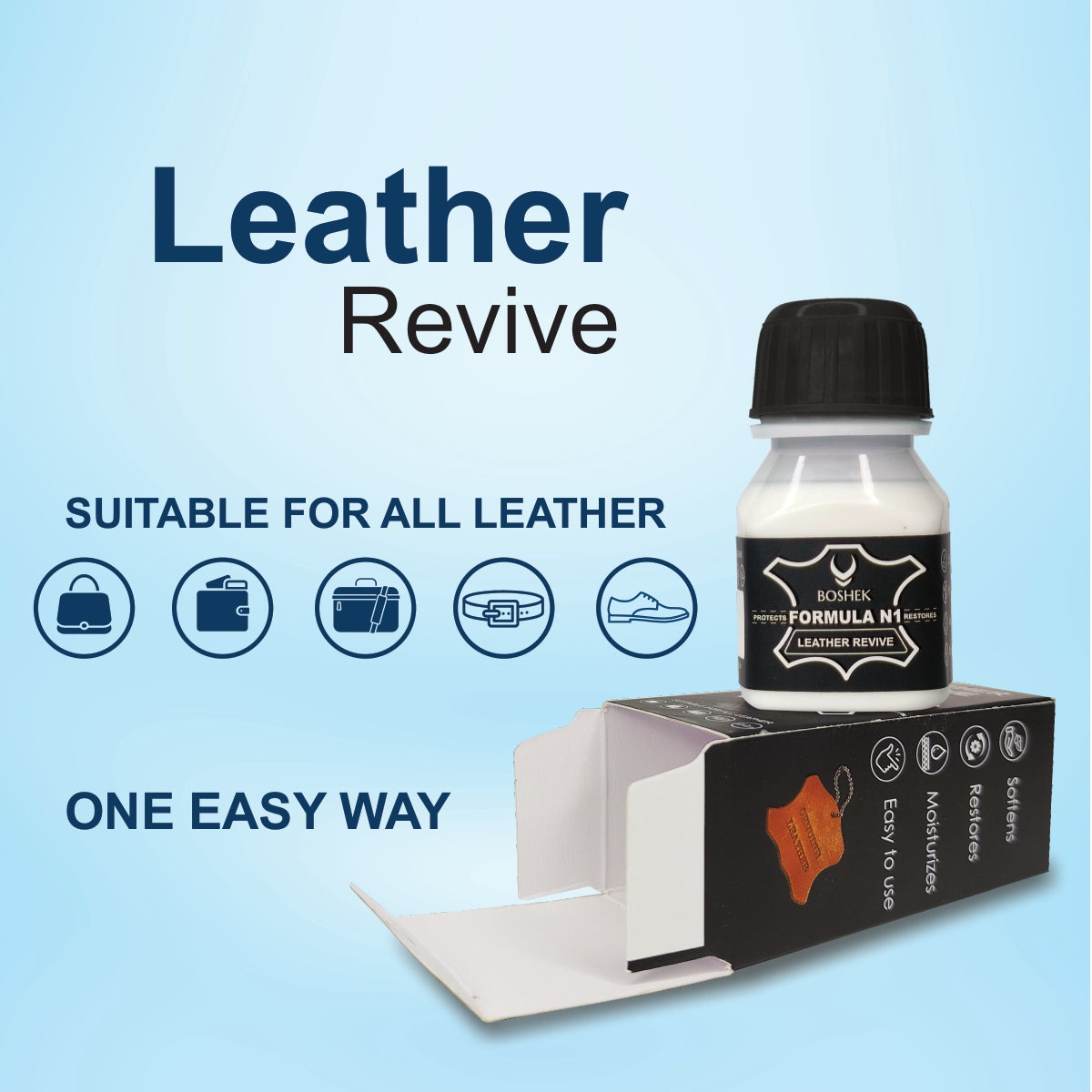 Boshek  FORMULAE1 3 in 1 leather Cleaner and Conditioner Care Kit BLC01