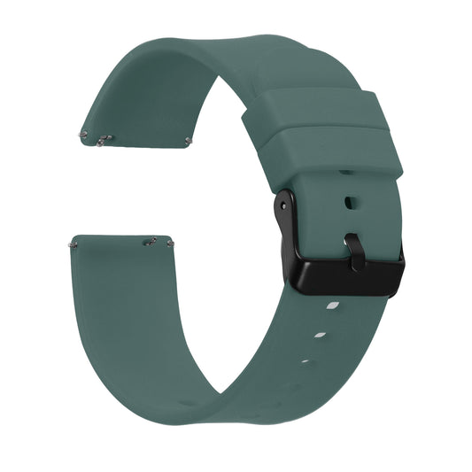 Omax 22mm Sea Green Color Premium Grade, super flexible and smooth silicon watch strap and band compatible with All smart, digital and analog watches FSS91-SGN-22-BK