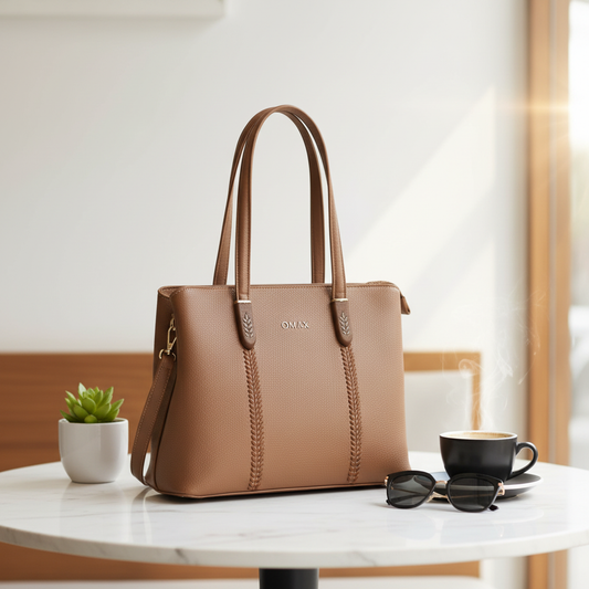 BOSHEK Tan Handbag Lifestyle