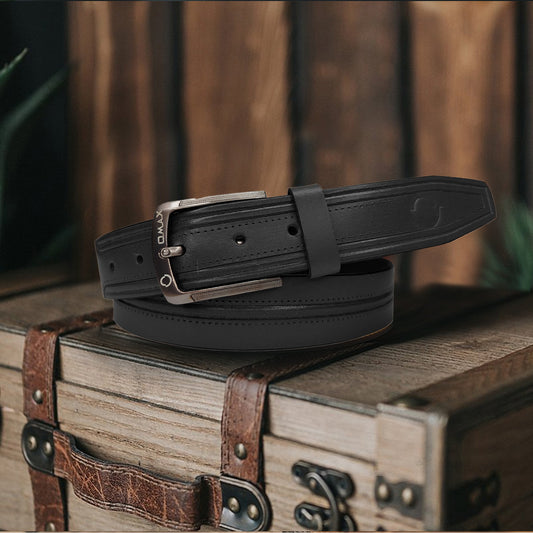 Omax black Genuine Leather Premium Belts for men BLTBTL030