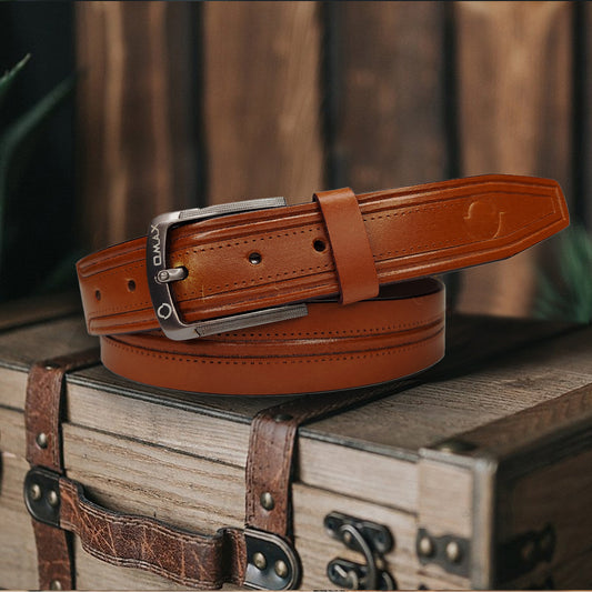 Omax Tan  Genuine Leather Premium Belts for men BLTBTL024