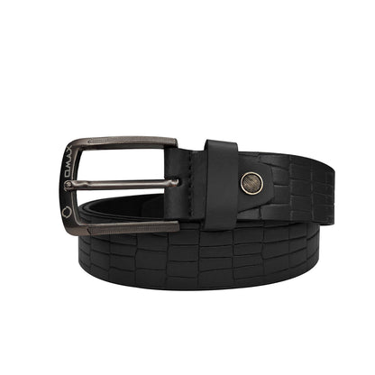 Omax Black  Genuine Leather Premium Braided  Belts for men BLTBTL028