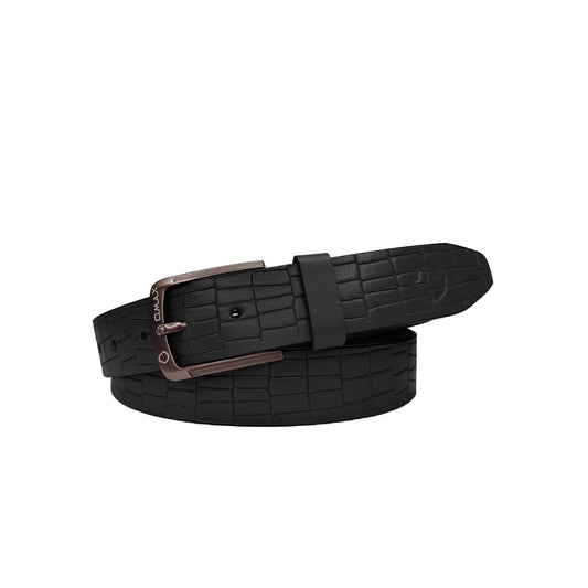 Omax Black  Genuine Leather Premium Braided  Belts for men BLTBTL028