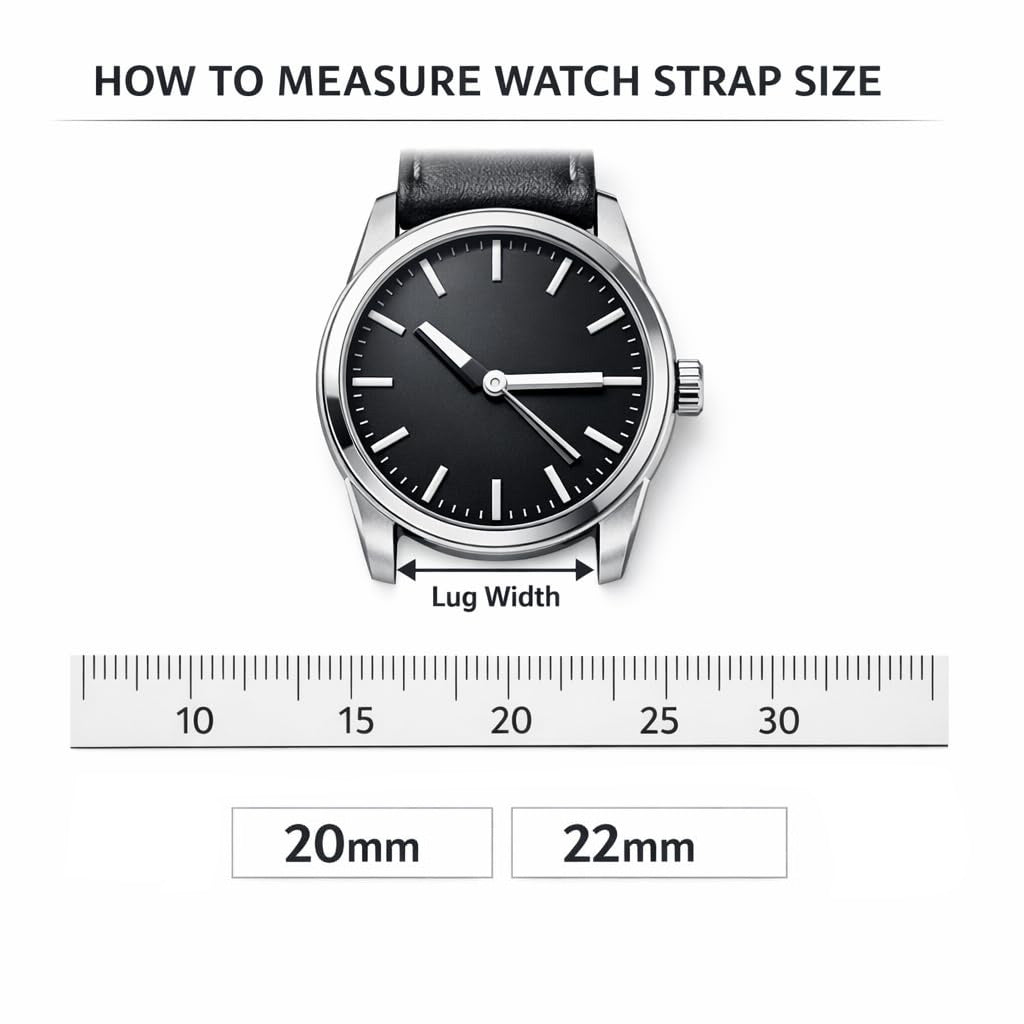 Omax Grey Solid Genuine Leather Watch Strap Double Stitch for Quick Release and Self Changeable| FS348